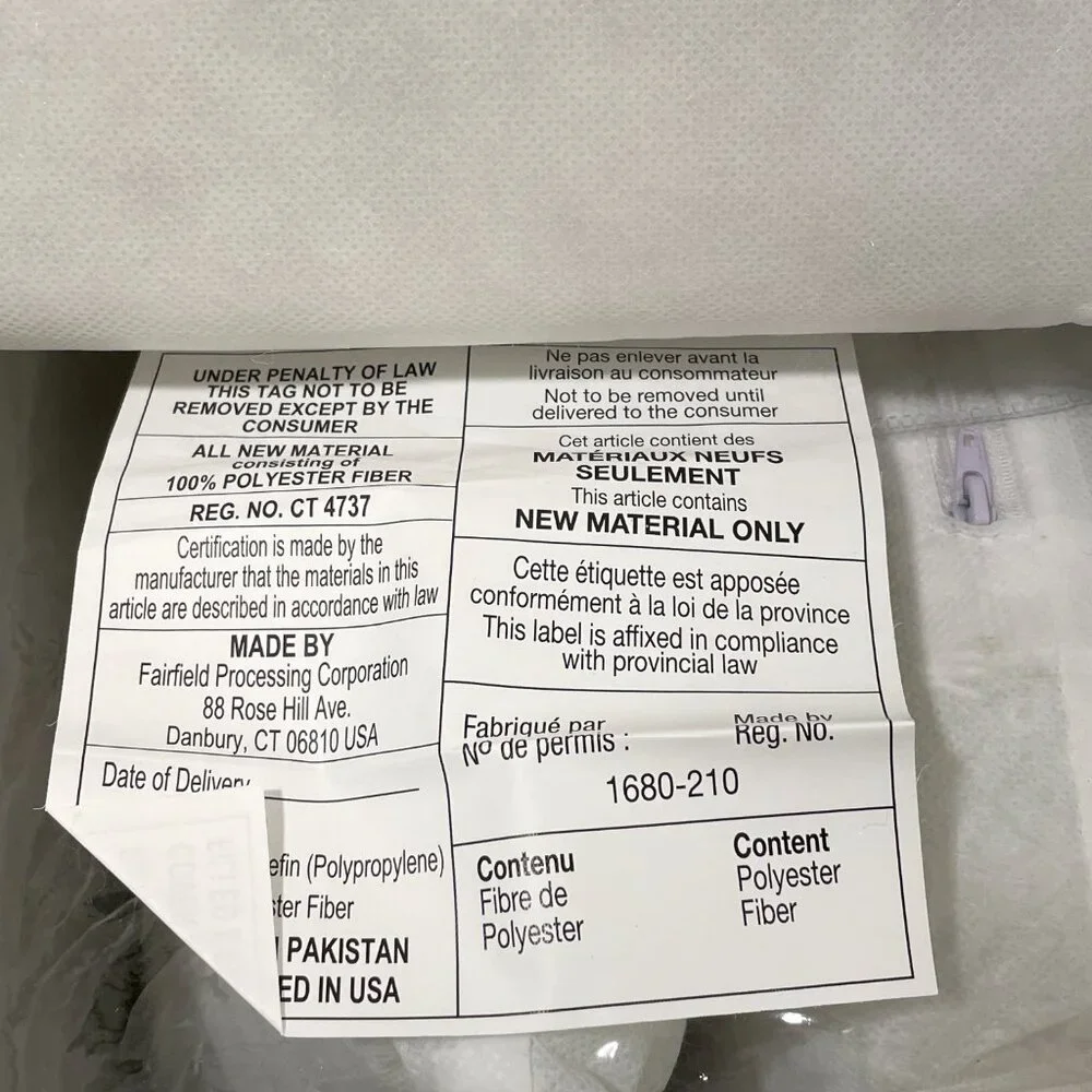 FAIRFIELD Joann Fabric Set of 5 Poly-Fil Pillow Form Inserts White 16X16 NEW